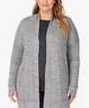 Cuddl Duds Plus Size Soft Knit Wrap In Gray