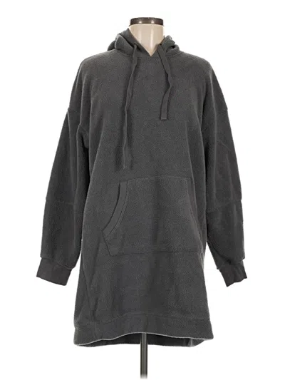 Pre-owned Cuddl Duds Pullover Hoodie In Gray