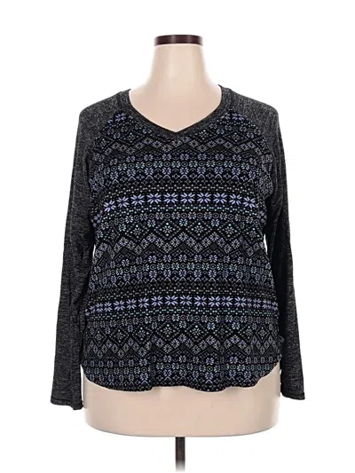 Pre-owned Cuddl Duds Pullover Sweater In Black