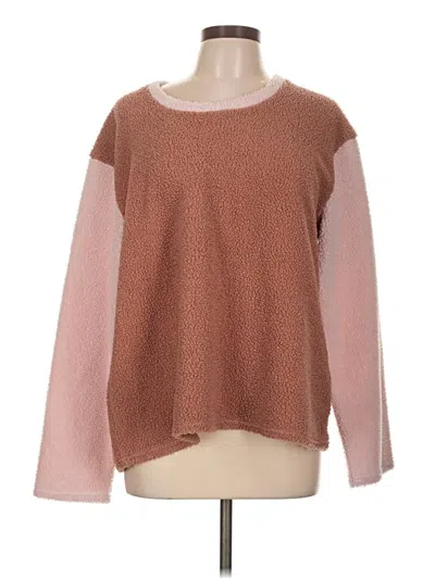 Pre-owned Cuddl Duds Pullover Sweater In Brown
