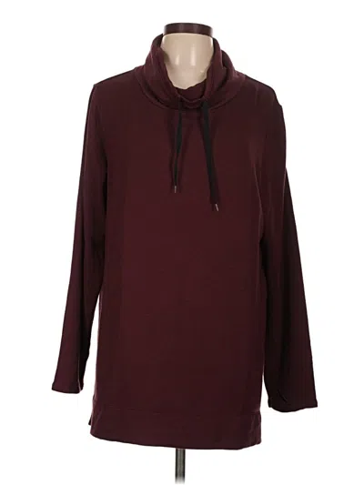 Pre-owned Cuddl Duds Pullover Sweater In Burgundy