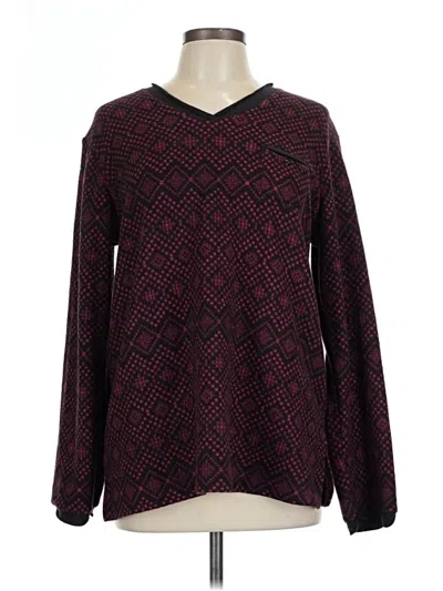 Pre-owned Cuddl Duds Pullover Sweater In Burgundy