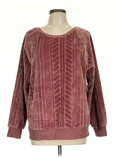 Pre-owned Cuddl Duds Pullover Sweater In Burgundy