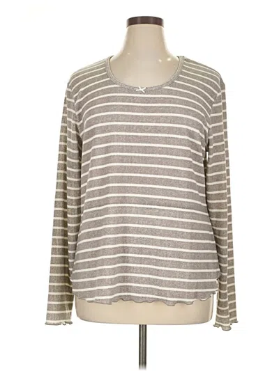 Pre-owned Cuddl Duds Pullover Sweater In Gray
