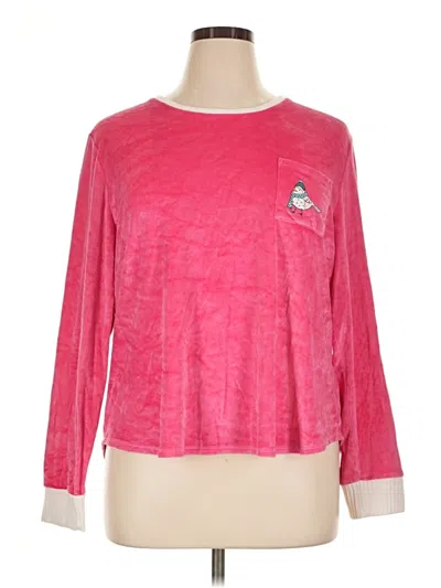 Pre-owned Cuddl Duds Pullover Sweater In Pink