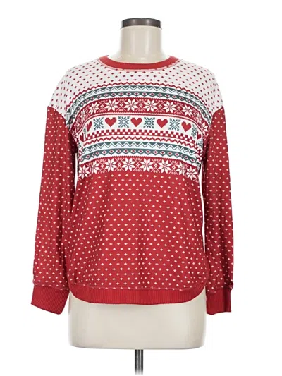 Pre-owned Cuddl Duds Pullover Sweater In Red