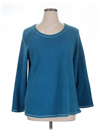 Pre-owned Cuddl Duds Pullover Sweater In Teal