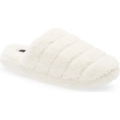Cuddl Duds Quilted Faux Fur Scuff Slipper In Ivory