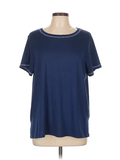 Pre-owned Cuddl Duds Short Sleeve T-shirt In Blue