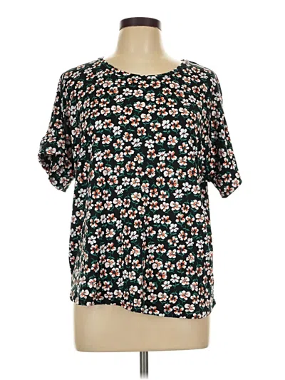 Pre-owned Cuddl Duds Short Sleeve T-shirt In Black