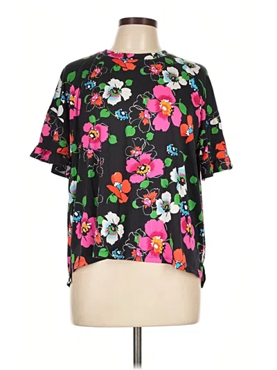 Pre-owned Cuddl Duds Short Sleeve T-shirt In Black