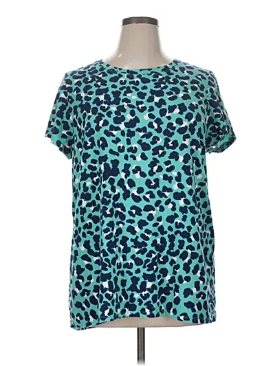 Pre-owned Cuddl Duds Short Sleeve T-shirt In Blue