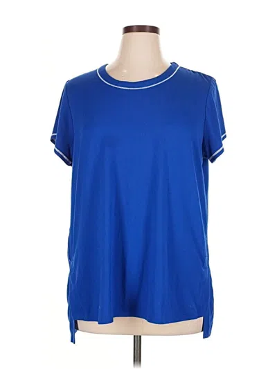 Pre-owned Cuddl Duds Short Sleeve T-shirt In Blue
