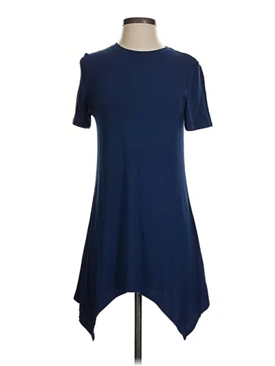 Pre-owned Cuddl Duds Short Sleeve T-shirt In Blue