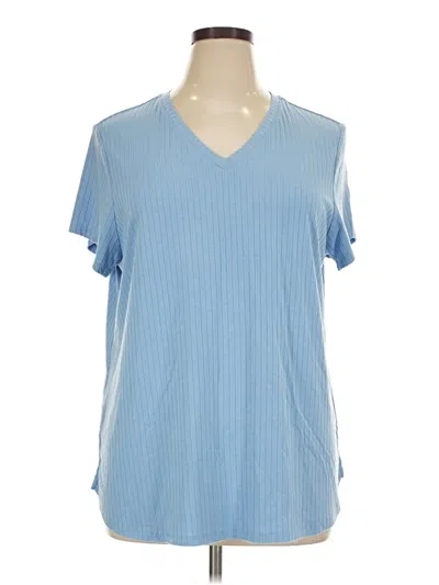Pre-owned Cuddl Duds Short Sleeve T-shirt In Blue