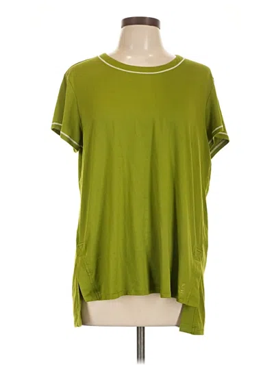 Pre-owned Cuddl Duds Short Sleeve T-shirt In Green