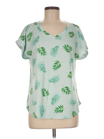 Pre-owned Cuddl Duds Short Sleeve T-shirt In Green