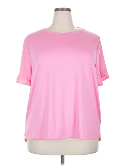Pre-owned Cuddl Duds Short Sleeve T-shirt In Pink