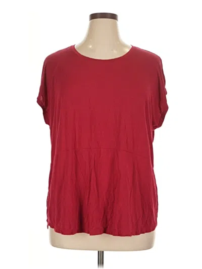 Pre-owned Cuddl Duds Short Sleeve T-shirt In Red
