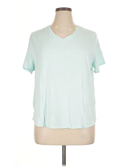 Pre-owned Cuddl Duds Short Sleeve T-shirt In Teal
