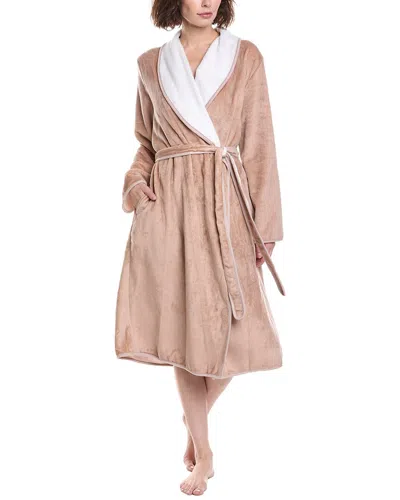 Cuddl Duds Sleepwear Long Wrap Robe In Animal Print
