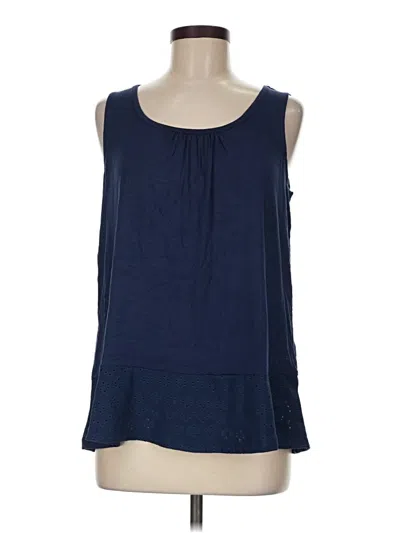 Pre-owned Cuddl Duds Sleeveless Blouse In Blue