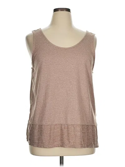 Pre-owned Cuddl Duds Sleeveless T-shirt In Brown