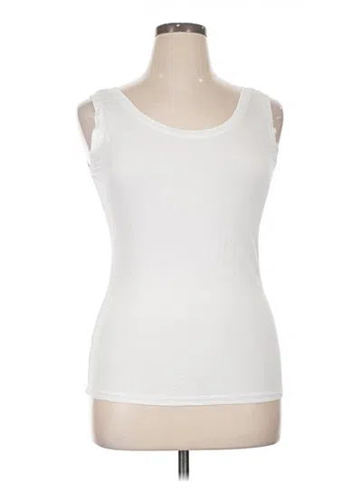 Pre-owned Cuddl Duds Sleeveless T-shirt In White