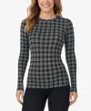 Cuddl Duds Softwear With Stretch Long-sleeve Layering Top In Black