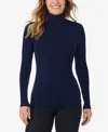 Cuddl Duds Softwear With Stretch Turtleneck In Blue