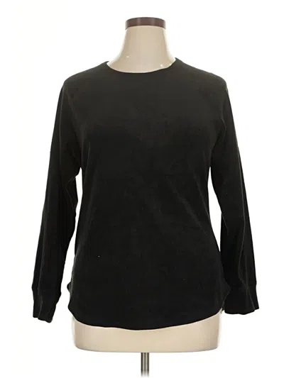 Pre-owned Cuddl Duds Sweatshirt In Black