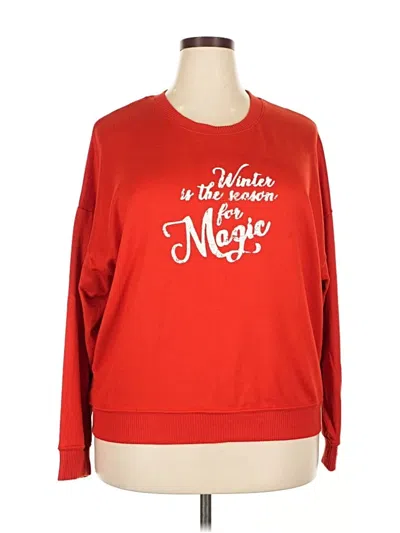 Pre-owned Cuddl Duds Sweatshirt In Red