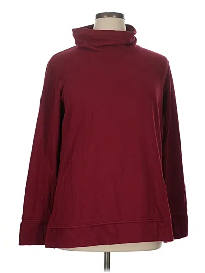 Pre-owned Cuddl Duds Turtleneck Sweater In Burgundy