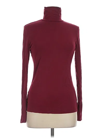 Pre-owned Cuddl Duds Turtleneck Sweater In Burgundy