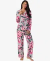 Cuddl Duds Women's 2-piece Stretch Fleece Long Sleeve Pajama Set In Multi