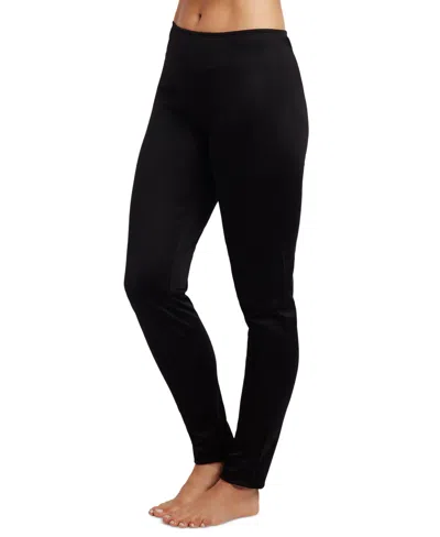 Cuddl Duds Women's Climatesmart High-rise Pull-on Leggings In Black