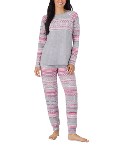 Cuddl Duds Women's Long Sleeve Scoop Neck Sweater Knit Top And Pants, 2-piece Set In Multi