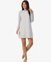 Cuddl Duds Women's Long Sleeve Sleepshirt In White