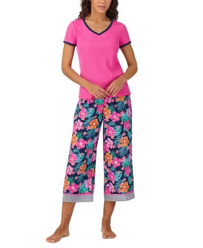 Cuddl Duds Women's Printed Cropped Pajama Set