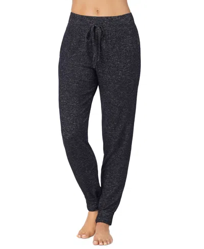 Cuddl Duds Women's Softknit Sweater-knit Jogger In Heather Charcoal