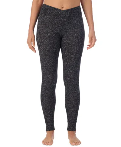 Cuddl Duds Women's Softknit Sweater-knit Pull-on Ankle Leggings In Black