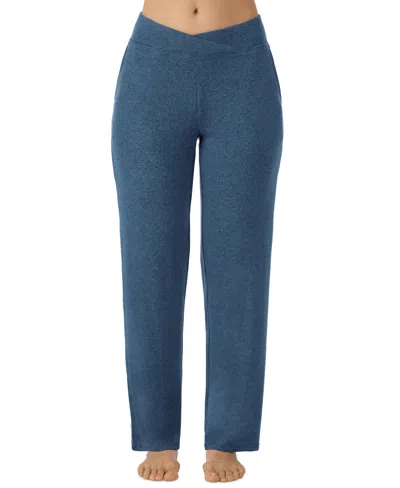 Cuddl Duds Women's Softknit Wide-leg Sweater-knit Lounge Pants In Chambray