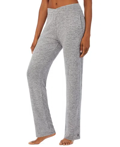 Cuddl Duds Women's Softknit Wide-leg Sweater-knit Lounge Pants In Gray