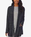 Cuddl Duds Women's Softknit Wrap Top In Gray