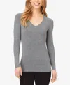 Cuddl Duds Women's Softwear V-neck Long-sleeve Layering Top In Gray