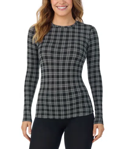 Cuddl Duds Women's Softwear With Stretch Long-sleeve Crewneck Top In Multi