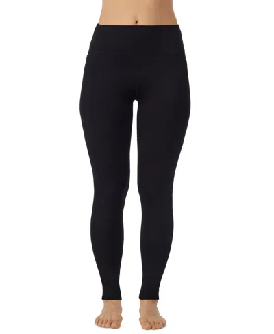 Cuddl Duds Women's Thermawear High-waisted Plush Interior Legging In Black