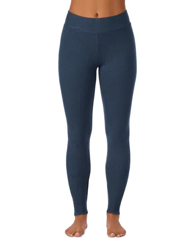 Cuddl Duds Women's Ultra Cozy Soft Ankle Leggings In Blue