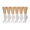 Cuddl Duds Womens 6 Pair Quarter Ankle Socks In White