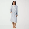 Cuddl Duds Womens Long Sleeve Mid Length Robe In Gray